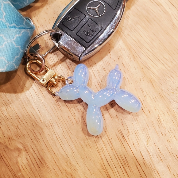Balloon Dog Key Chain/Bag Charm in Blue - Picture 3 of 6